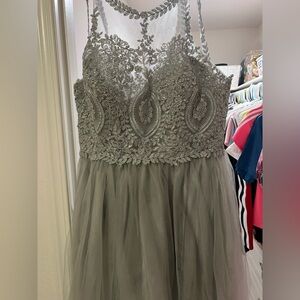 Elegant Silver Dress